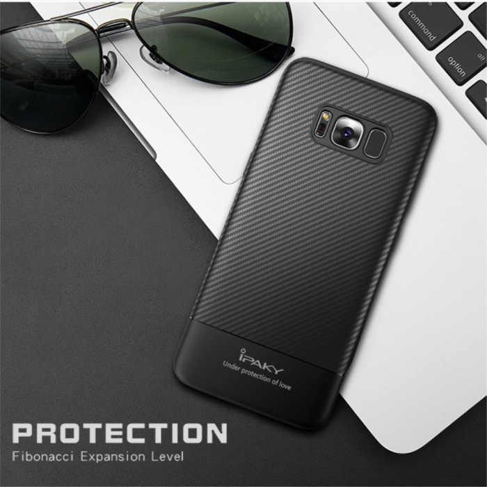 Husa Samsung Galaxy S8 IPAKY Carbon Fiber Negru [8]