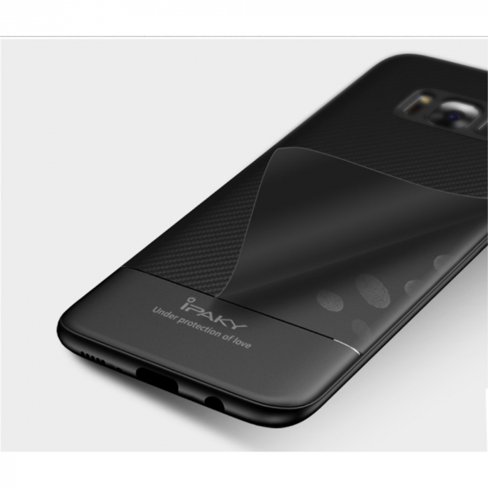 Husa Samsung Galaxy S8 IPAKY Carbon Fiber Negru [5]