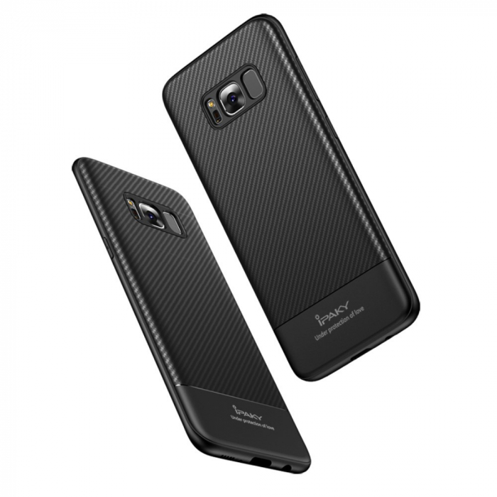 Husa Samsung Galaxy S8 IPAKY Carbon Fiber Negru [9]