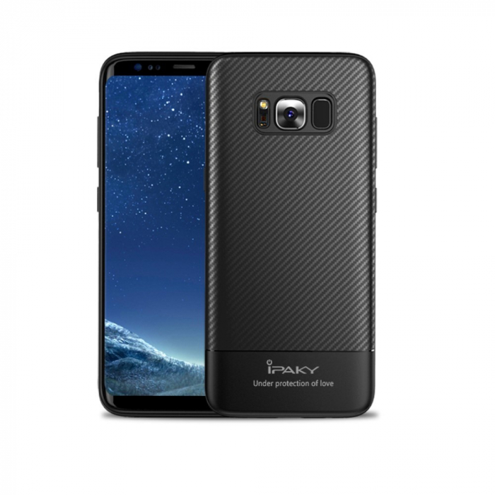 Husa Samsung Galaxy S8 IPAKY Carbon Fiber Negru [12]