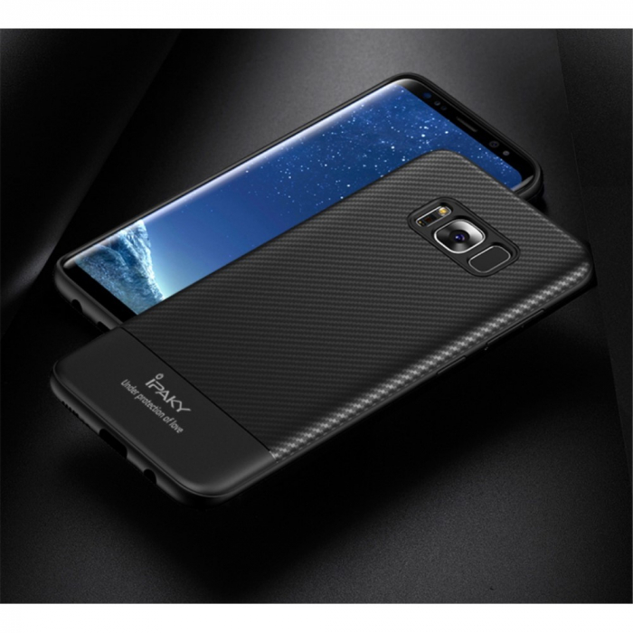 Husa Samsung Galaxy S8 IPAKY Carbon Fiber Negru [10]