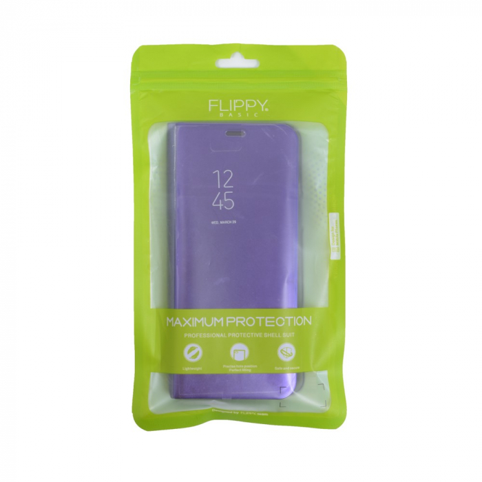 Husa Samsung Galaxy S9 Flip Cover Oglinda Albastru [4]