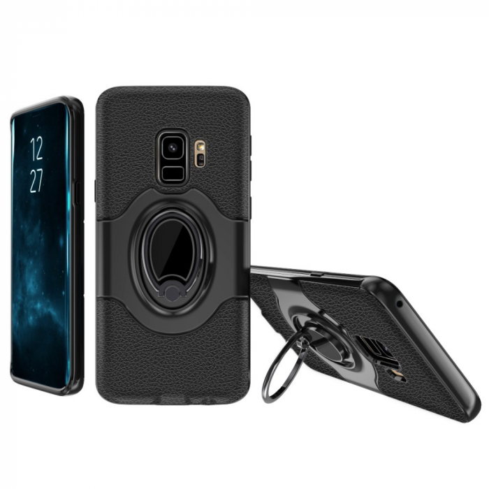 Husa Samsung Galaxy S9 Ipaky Ring Negru [9]