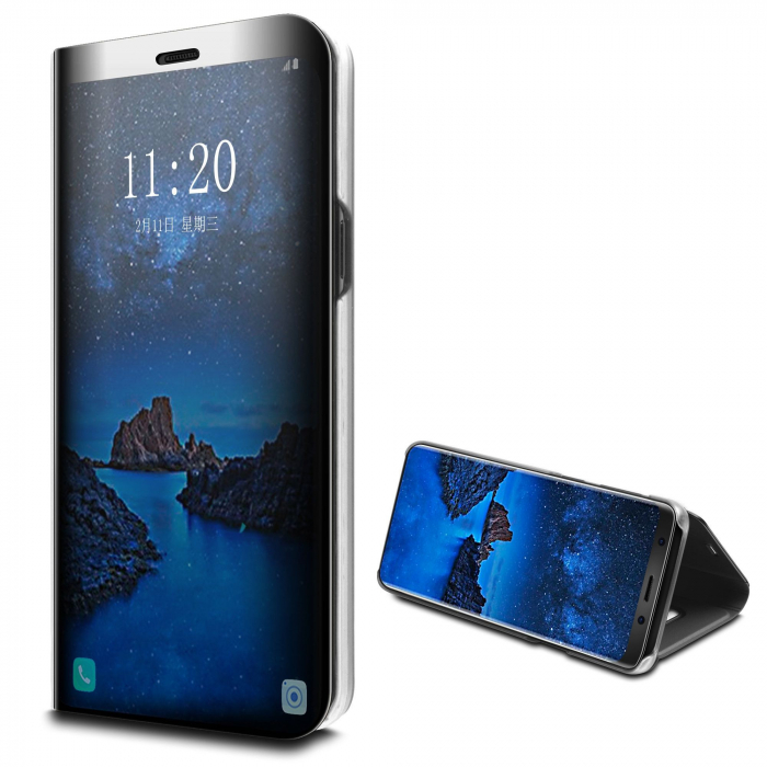 Husa Samsung Galaxy S9 Plus Flip Cover Oglinda Negru [6]