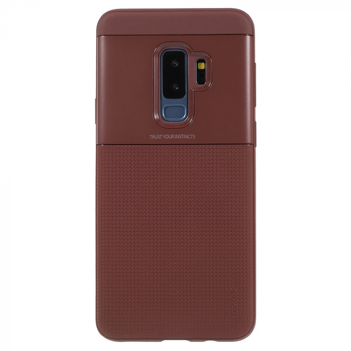 Husa Samsung Galaxy S9 Plus Ipaky Elegant Grid Design TPU Hybrid Maro [4]