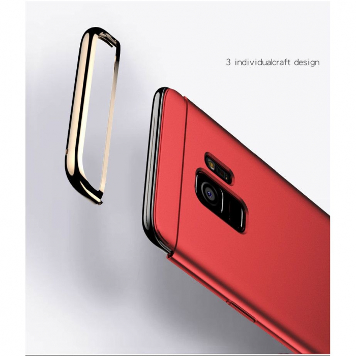 Husa Samsung Galaxy S9 Plus Luxury Plating 3 in 1 Rosu [3]