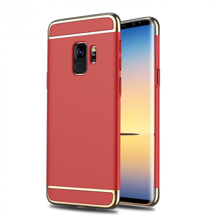 Husa Samsung Galaxy S9 Plus Luxury Plating 3 in 1 Rosu [1]