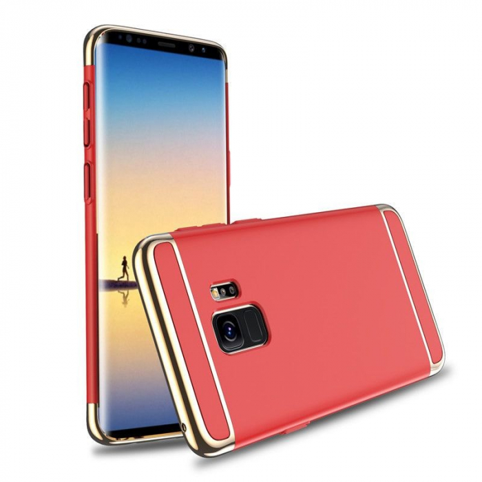 Husa Samsung Galaxy S9 Plus Luxury Plating 3 in 1 Rosu [4]