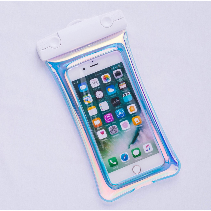 Husa subacvatica Holografica Waterproof Flippy, Snowproof, Universala, Impermeabila, cu Snur, pentru telefon sau documente, Alb [3]