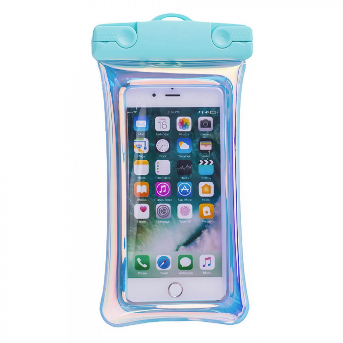 Husa subacvatica Waterproof Flippy, Snowproof, Universala, Senzoriala, cu Snur, pentru telefon sau documente, Verde Menta [1]