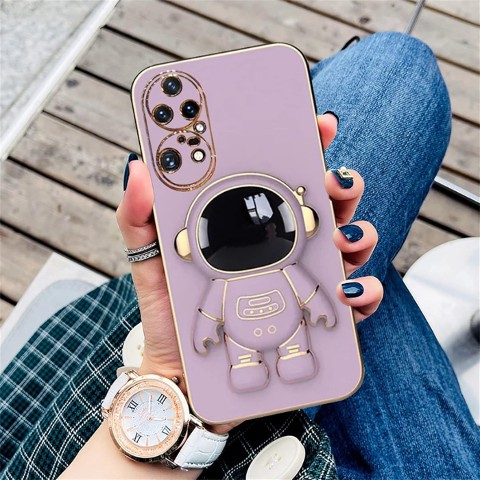 Husa Telefon 2in1, Flippy, Compatibila Huawei Mate 60 Pro, Carcasa TPU cu Suport Inclus Tip Astronaut, Protectie Camere, Mov [2]