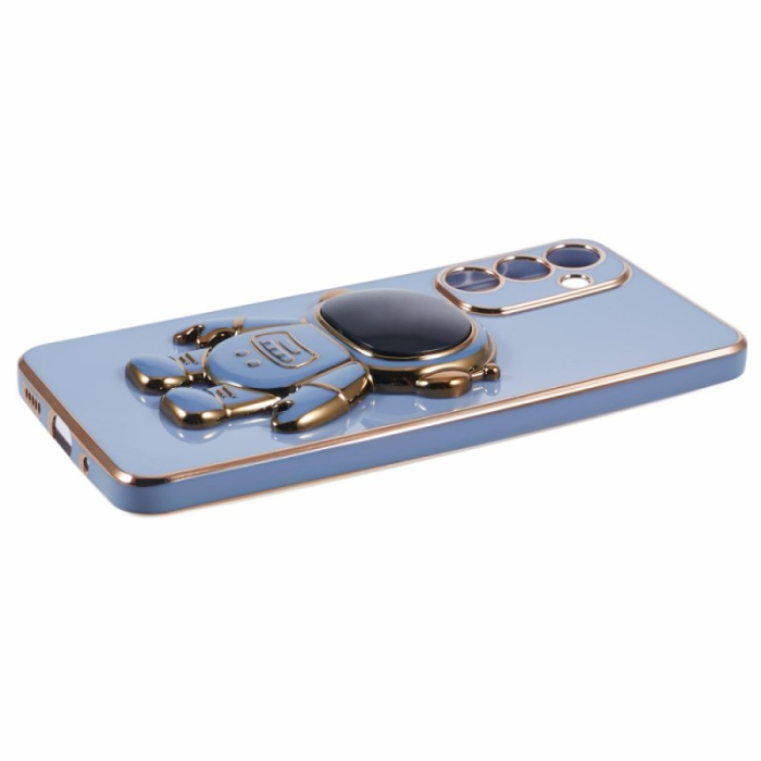 Husa Telefon 2in1, Flippy, Compatibila Samsung Galaxy S23, Carcasa TPU cu Suport Inclus Tip Astronaut, Protectie Camere, Albastru [3]