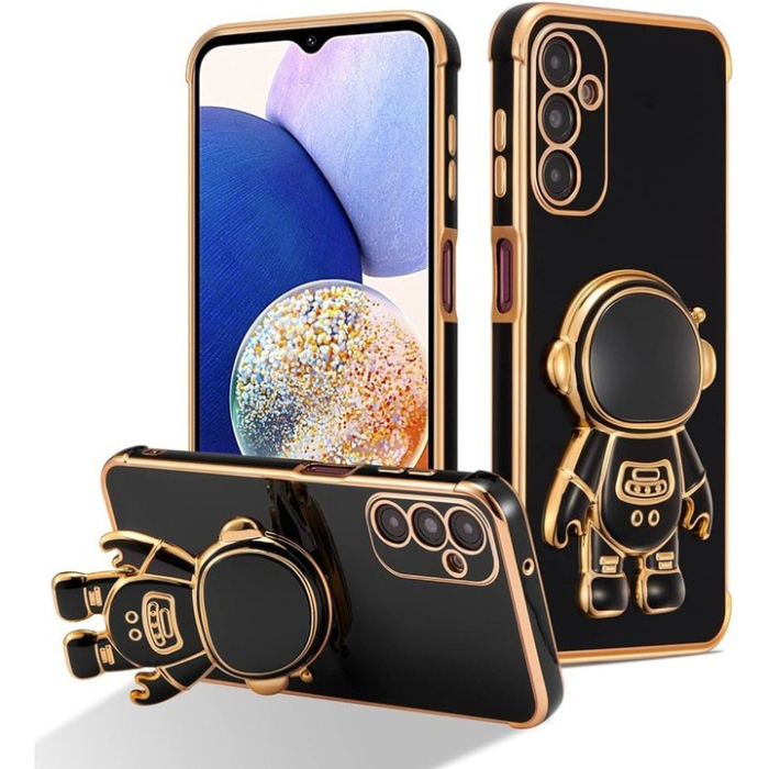 Husa Telefon 2in1, Flippy, Compatibila Samsung Galaxy S23, Carcasa TPU cu Suport Inclus Tip Astronaut, Protectie Camere, Negru [4]