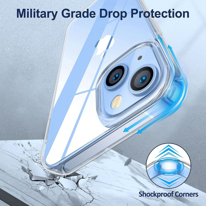 Husa TPU pentru iPhone 14 Pro, Flippy, Silicon, Protectie Antisoc, Transparenta [6]