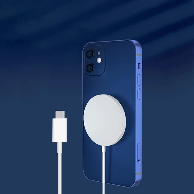 Incarcator Magnetic Wireless cu tehnologie Magsafe 15W compatibil Apple iPhone cu incarcare rapida pentru 12/12 Pro/12 [4]