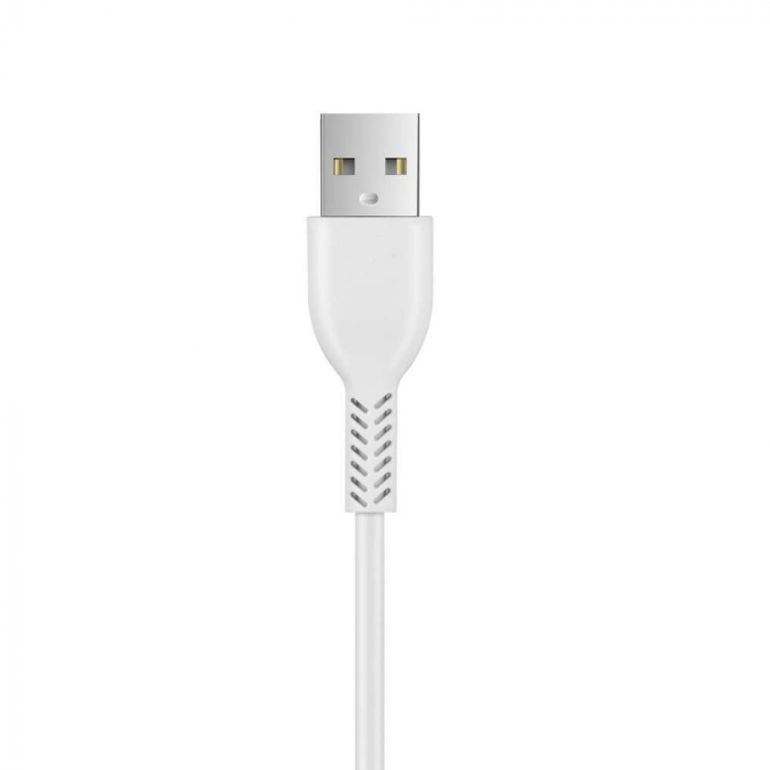 Incarcator Retea 2.1A 2USB + Cablu Micro-USB T06 Flippy Blister, Alb [3]