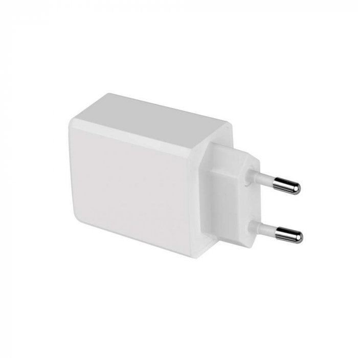 Incarcator Retea 2.1A 2USB + Cablu Micro-USB T06 Flippy Blister, Alb [5]