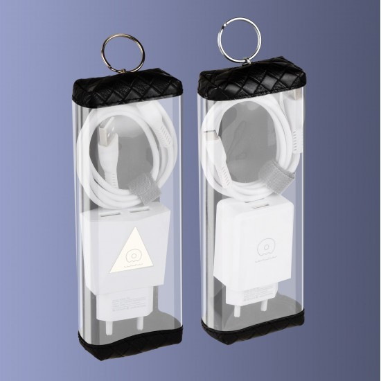 Incarcator Retea 2.1A 2USB + Cablu Micro-USB T06 Flippy Blister, Alb [11]