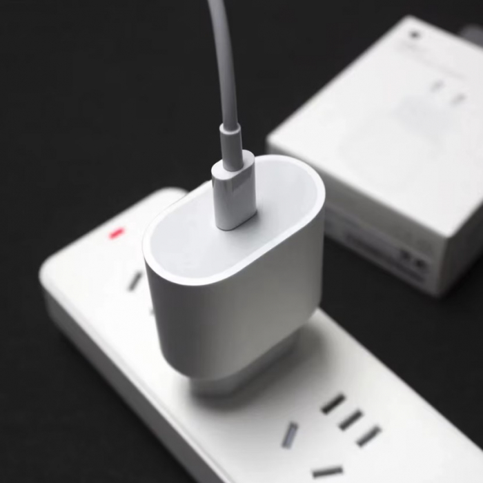 Incarcator Retea Fast Charge, Flippy, Incarcator Standard European PD30W, Compatibil cu iPhone 15/16, Cablu Fast Charge Inclus de 27W, 1m, Alb [3]