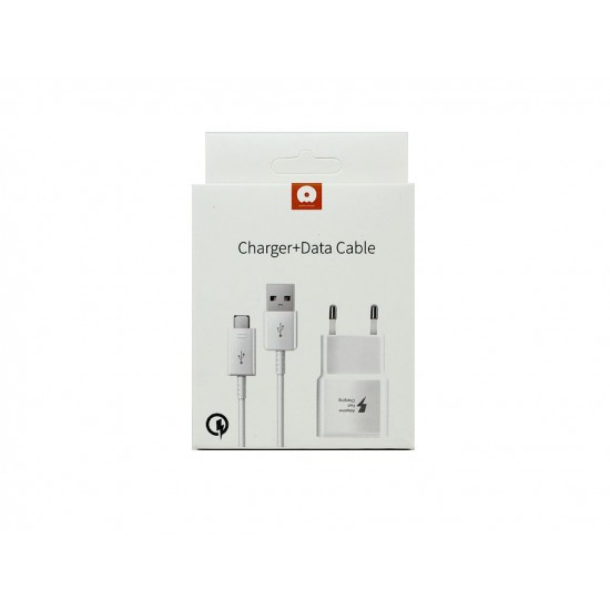 Incarcator Retea Quick Charge 2.0 Cablu Micro-USB WUW-T19 Flippy Blister, Alb [1]