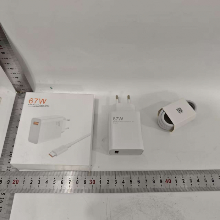 *LICHIDARE STOC* Incarcator Retea Super Charge pentru Telefon, Flippy, 67W Standard UE, Port USB-B cu Cablu TYPE-C de 1m Inclus, Alb [3]