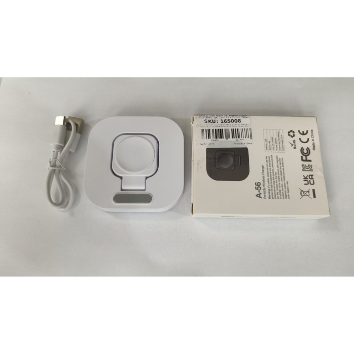 Incarcator Wireless pentru Smart iWatch, Flippy, Compatibil cu Apple iWatch 1/9, Magnetic Charger, Interfata TYPE-C, 3W, 7.5 x 7.5 x 1.2 cm, Pliabil, Alb [9]