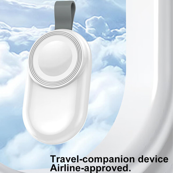 Incarcator Wireless pentru Smart Watch, Flippy, Compatibil cu Apple iWatch 1/9, Magnetic, Interfata TYPE-C, Fara Cablu direct in Statie sau Calculator, Alb [3]