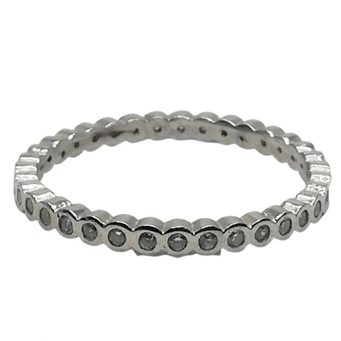 Inel Argint 925 Circular cu Pietre Incrustate M 52 [1]