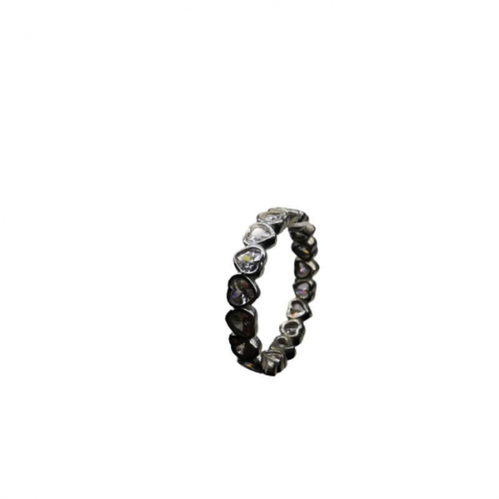 Inel Argint 925 Circular Inimi cu Pietre M59 [3]