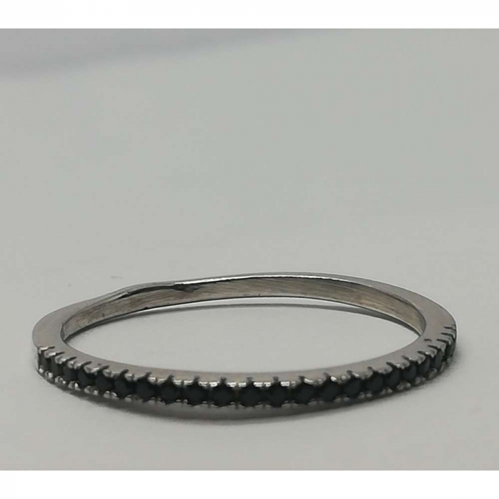 Inel Argint 925 cu Minizirconii Negre [1]