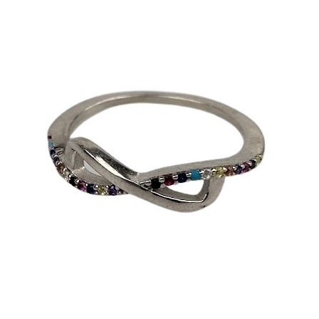 Inel Argint 925, Infinit Mare cu Zirconiu Colorat M 56 [3]