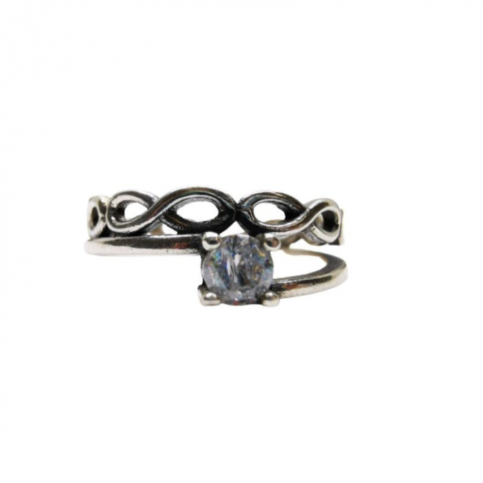 Inel, Jolie Silver, Argint 925 Impletit cu Piatra M 55 [1]
