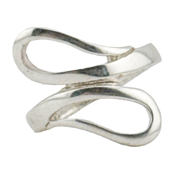 Inel pentru Dama Argint 925, Jolie, Model Sarpe Dublu 5.2 gr, Marimea 58, 2.5 x 2 cm, Argintiu [6]