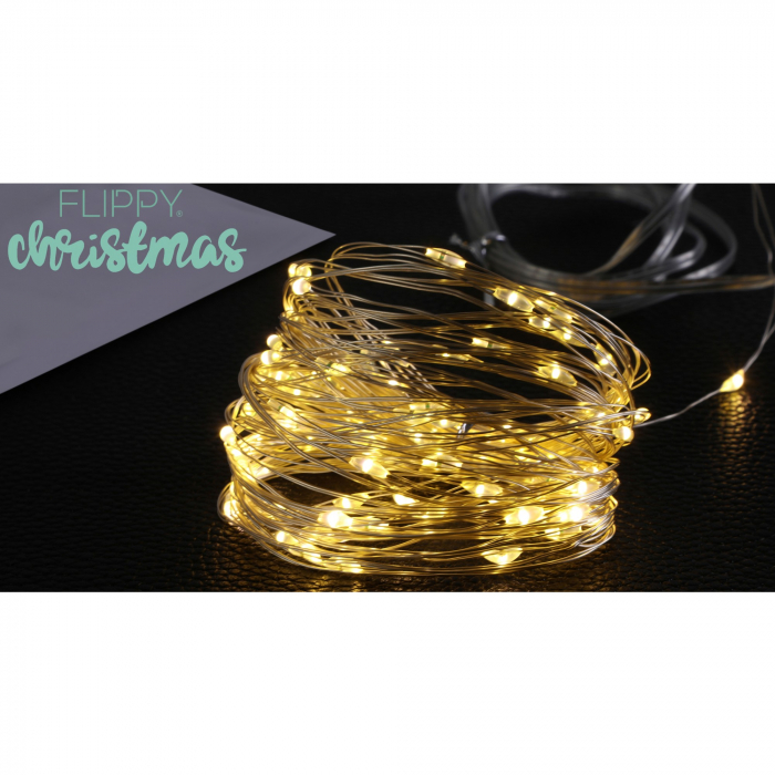 Instalatie Craciun, 10 metri, 100 LED-uri, multicolor, telecomanda 8 functii, USB, fir cupru, liniar, interior/exterior, [2]