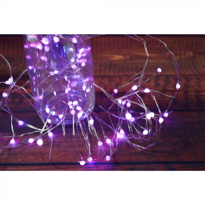 Instalatie Craciun, 10 metri, 100 LED-uri, telecomanda 32 de functii, multicolor RBG, fir cupru, USB, interior, Flippy [5]