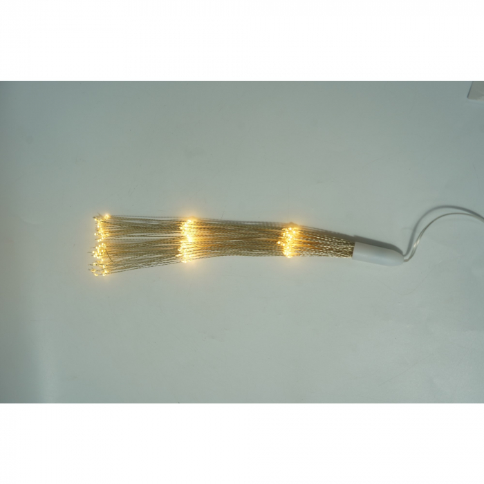 Instalatie Craciun, 180 LED-uri, alb cald, telecomanda 8 functii, cu baterii, explozie fireworks, fir cupru, interior/exterior, Flippy [6]
