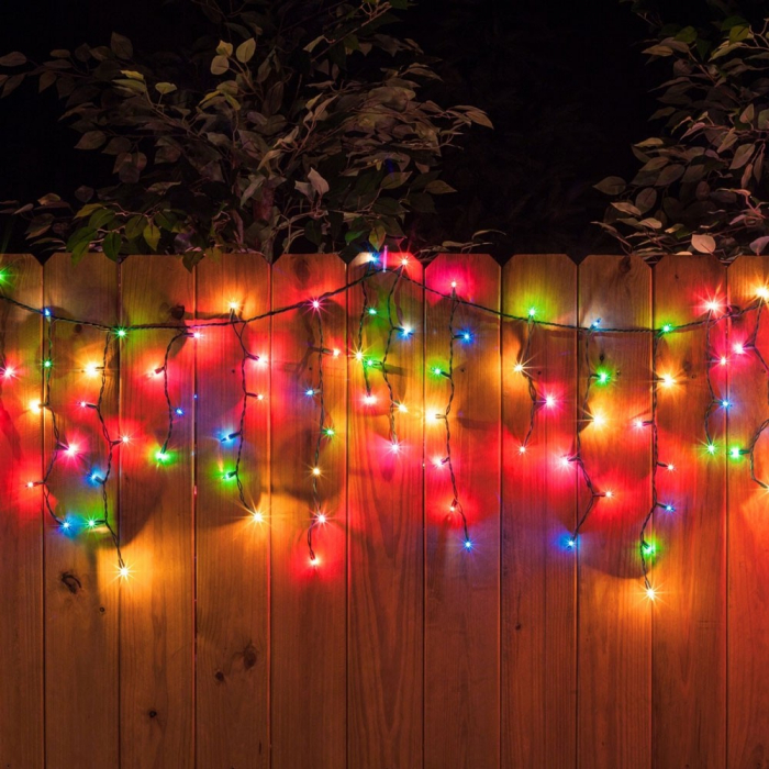 Instalatie Craciun, 20 m, 572 Led-uri ,Franjuri, Multicolor, Flash, Transformator, Interconectabila, Prelungitor 5 m inclus, Fir Transparent, Flippy [8]