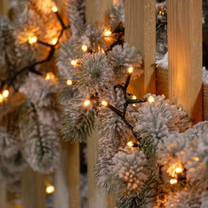 Instalatie Craciun, 20 metri, 200 de LED-uri, alb cald, cu energie solara, fir de cupru, liniar, interior/exterior, Flippy [2]