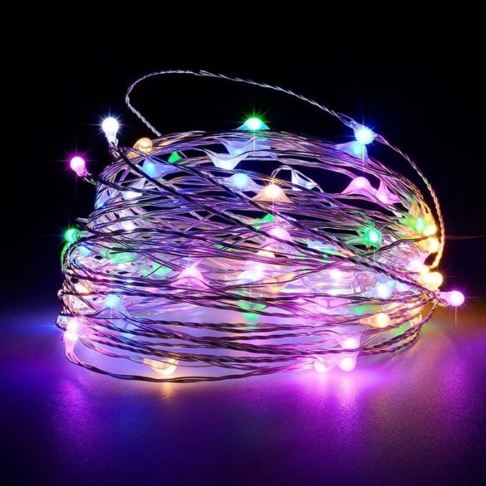 Instalatie Craciun, 20 metri, 200 LED-uri, cu Baterii si Telecomanda cu 8 functii, Multicolor, Flippy [5]