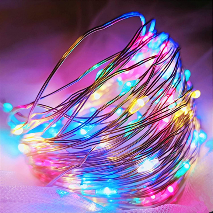Instalatie Craciun, 25 m, 250 Led-uri, Liniara, Multicolor, 8 jocuri de lumini, Transformator, Interconectabila, Prelungitor 3 m inclus, Fir Cupru, Flippy [6]