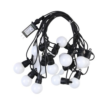 Instalatie Craciun, 5 metri, 10 Becuri LED rotunde, pentru exterior cu incarcare la sursa de curent, Flippy [1]