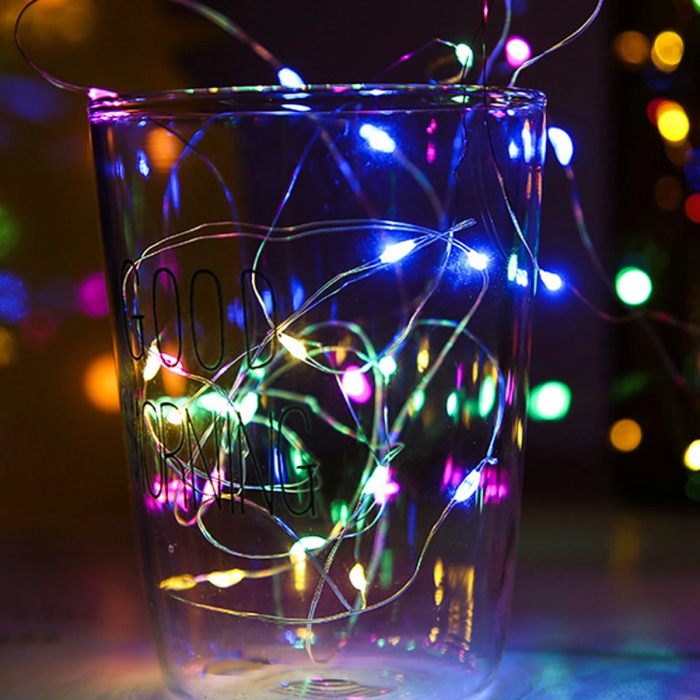 Instalatie Craciun, 5 metri, 50 LED-uri, USB, Telecomanda cu 8 functii, Multicolor, Flippy [3]