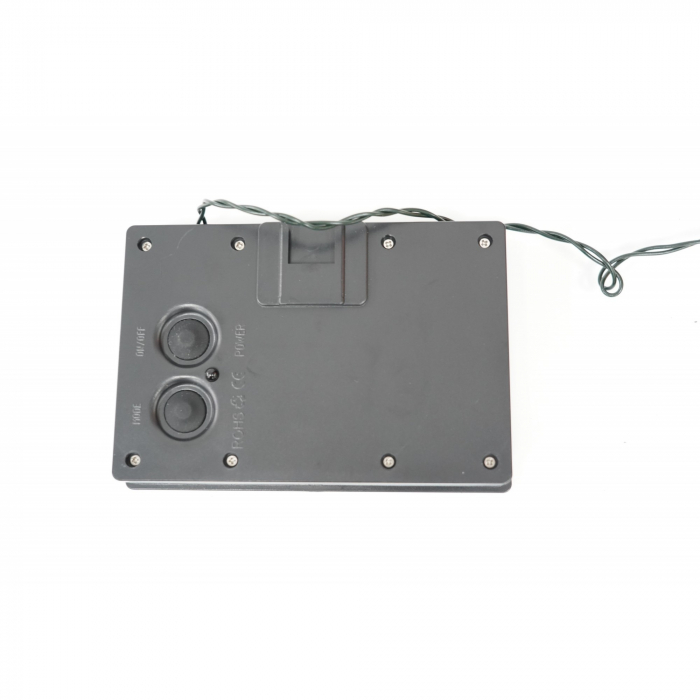 Instalatie Craciun, 8 metri, 50 de LED-uri, alb cald, telecomanda 8 functii, cu energie solara, fir negru, liniar, interior/exterior, Flippy [9]