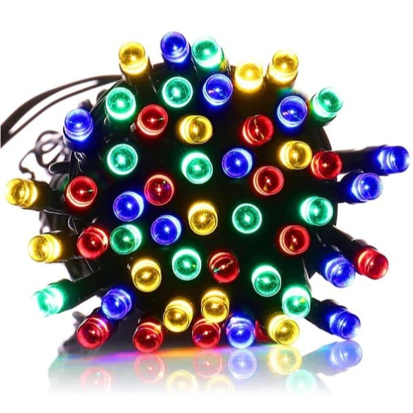 Instalatie Craciun Flippy, 32 metri, 300 de LED-uri, cu Energie Solara, Fir de Cupru, Liniar, Interior/Exterior, Multicolor [6]