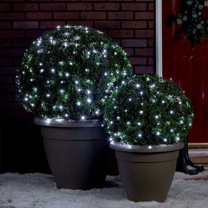 Instalatie Craciun liniara, cu transformator 31V, 10m, Alb Rece, 100 LED-uri V5, 8 jocuri de lumini, Fir verde, Flippy [1]
