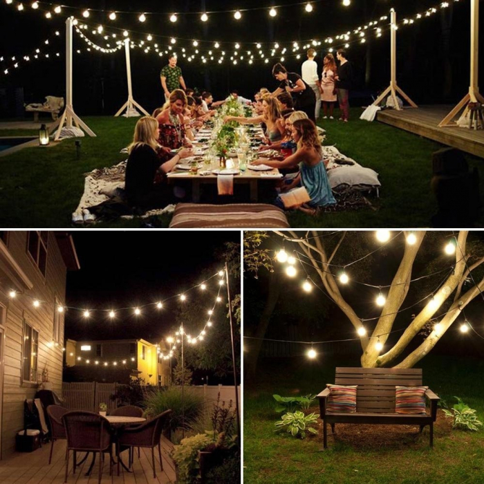 Instalatie Craciun, Tip Globuri de cristal, 50 Led-uri, 9.5 metri, Alb cald, Energie solara, Senzor de lumina, Flippy [13]