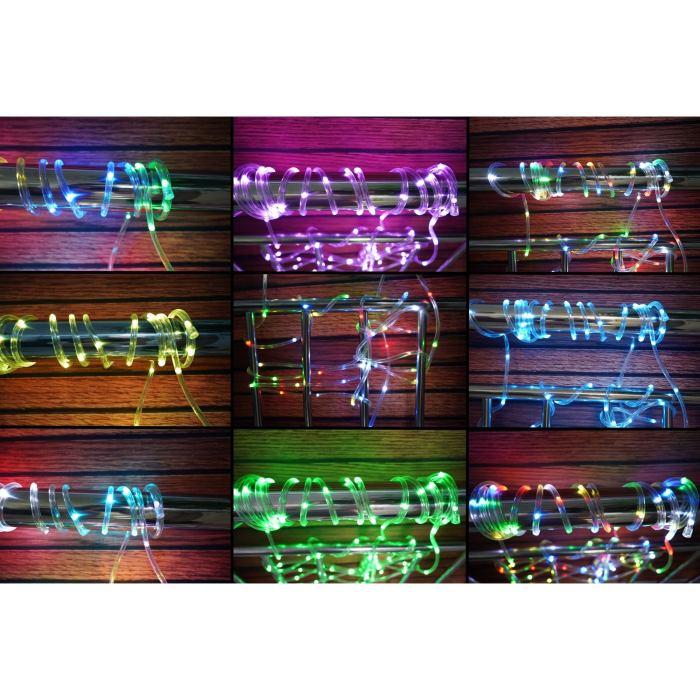 Instalatie de Craciun,10 metri,100 LED-uri,telecomanda 32 de functii,multicolor RGB,USB,tub luminos,interior/exterior,Flippy [3]