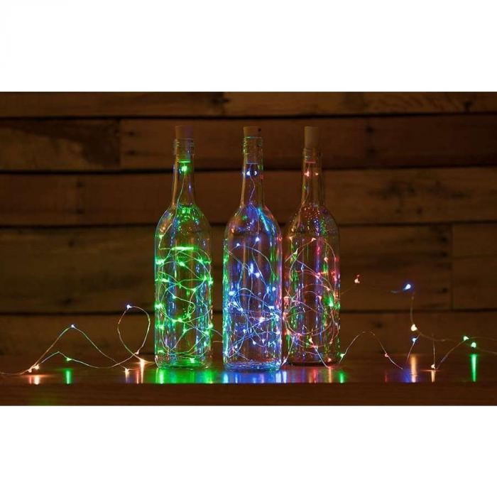 Instalatie de Craciun cu Baterii Tip Liniar, 2 jocuri de lumini, Fir Cupru 10 m 100 LED -uri, Multicolor [6]