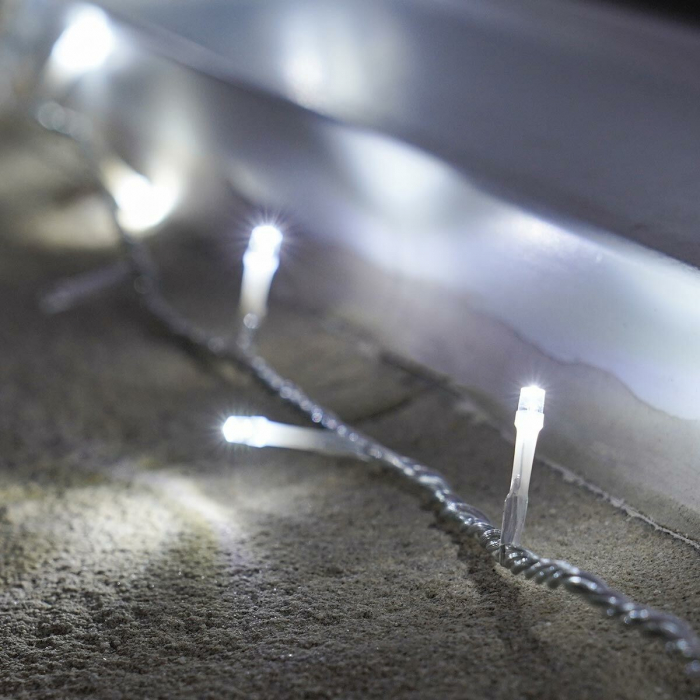 Instalatie de Craciun cu Baterii Tip Liniar, 2 jocuri de lumini, Fir Transparent 3 m 30 LED -uri, Alb Rece [7]