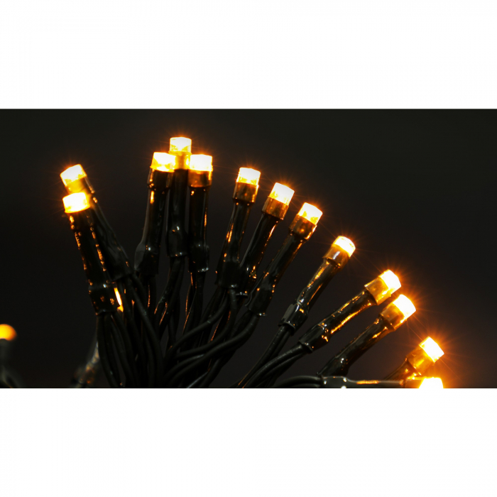 Instalatie de Craciun cu Baterii Tip Liniar, 2 jocuri de lumini, Fir Verde 3 m 30 LED -uri, Alb Cald [7]
